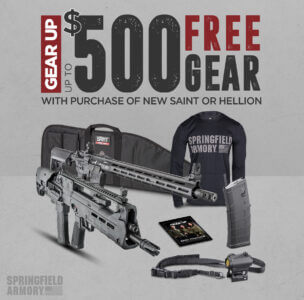 Springfield Armory Announces SAINT/Hellion Gear Up Promo Flyer.