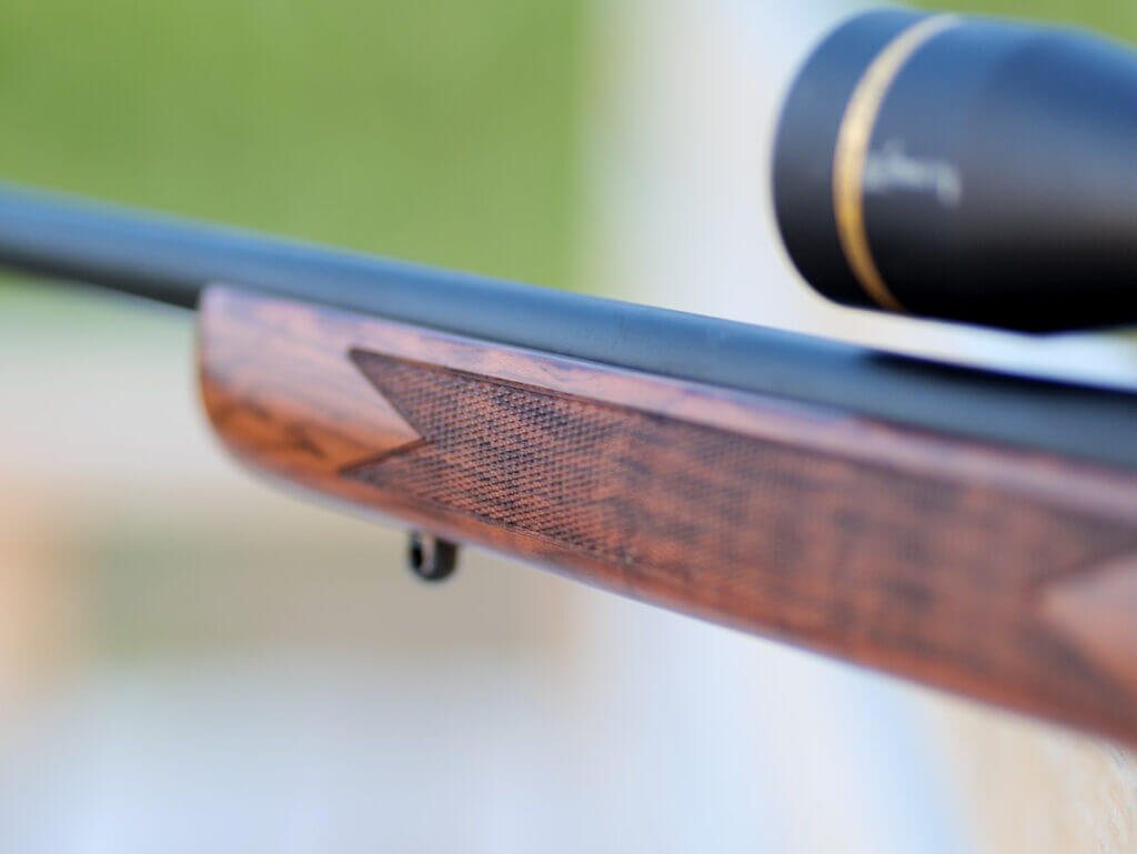 Checkering on forend of Springfield's 2020 Rimfire Rifle
