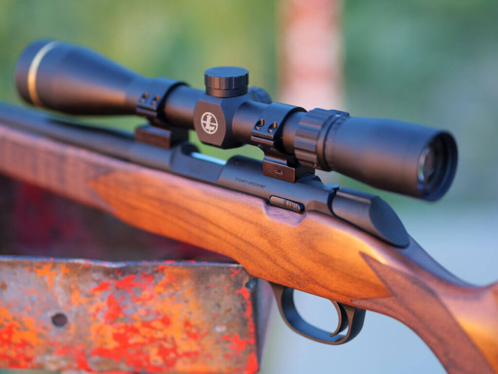 Springfield's 2020 Rimfire Rifle with warm light shining on wood