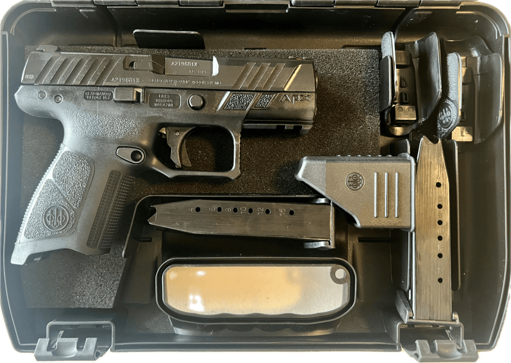 Beretta APX A1 contents in the case