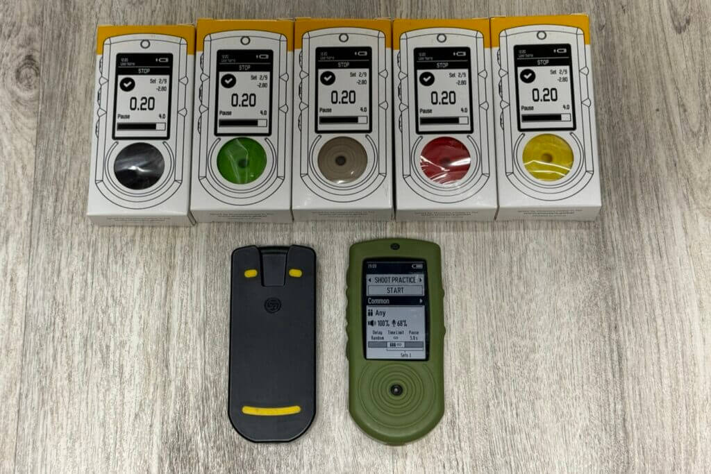 3 - Train With Purpose: Shooters Global Shot Timer Review A few of the silicon case options available from Shooters Global