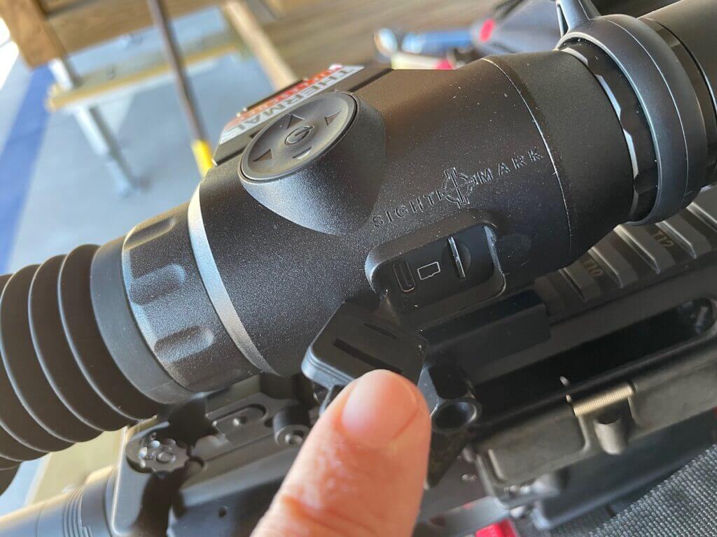 Sight Mark Wraith Mini Thermal has a slot for a micro card and USB.