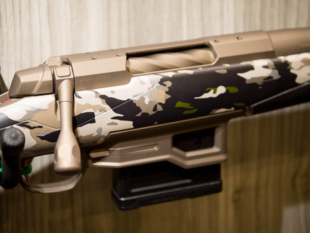 Close up view of the X-Bolt 2's bolt. and magazine.