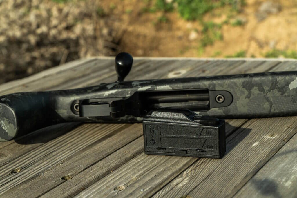 Strasser RS 700 show with it's magazine removed. 