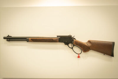 A Smith Wesson 1854 on the wall.