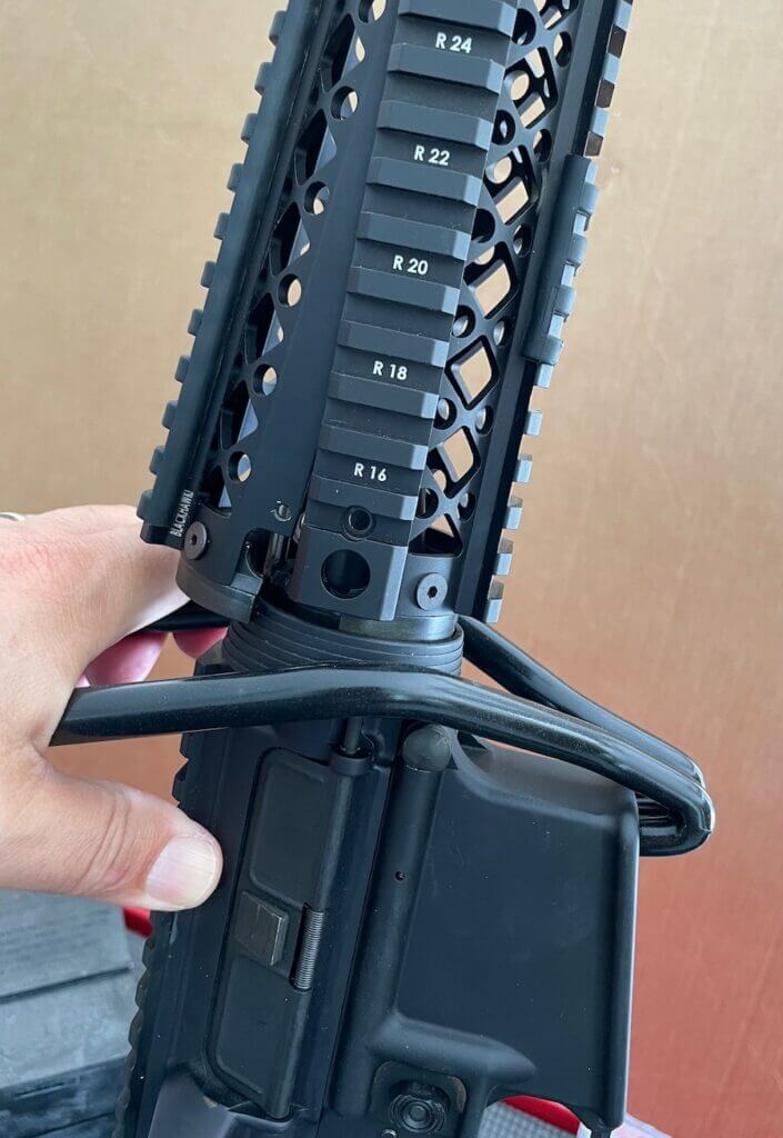 using a delta ring tool to instal a drop-in hand guard