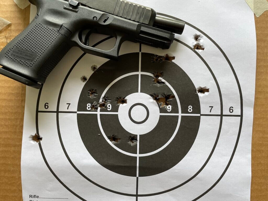 Glock 49 with target