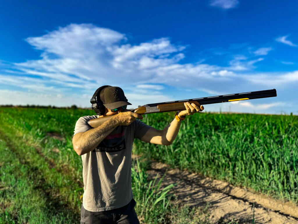 man with Citori held up