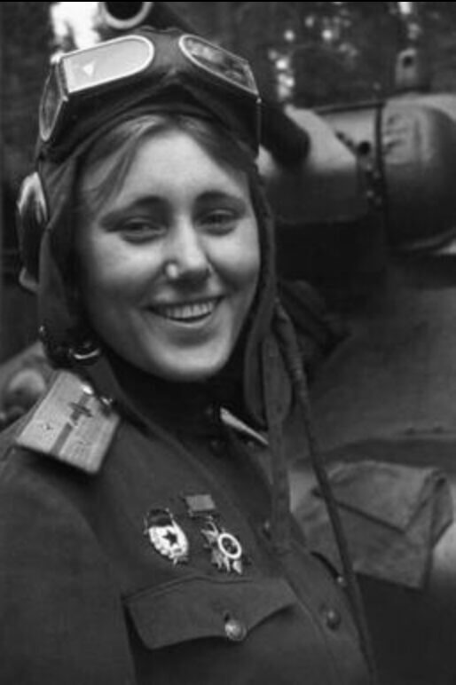 Soviet tank battalion commander Alexsandra Samusenko