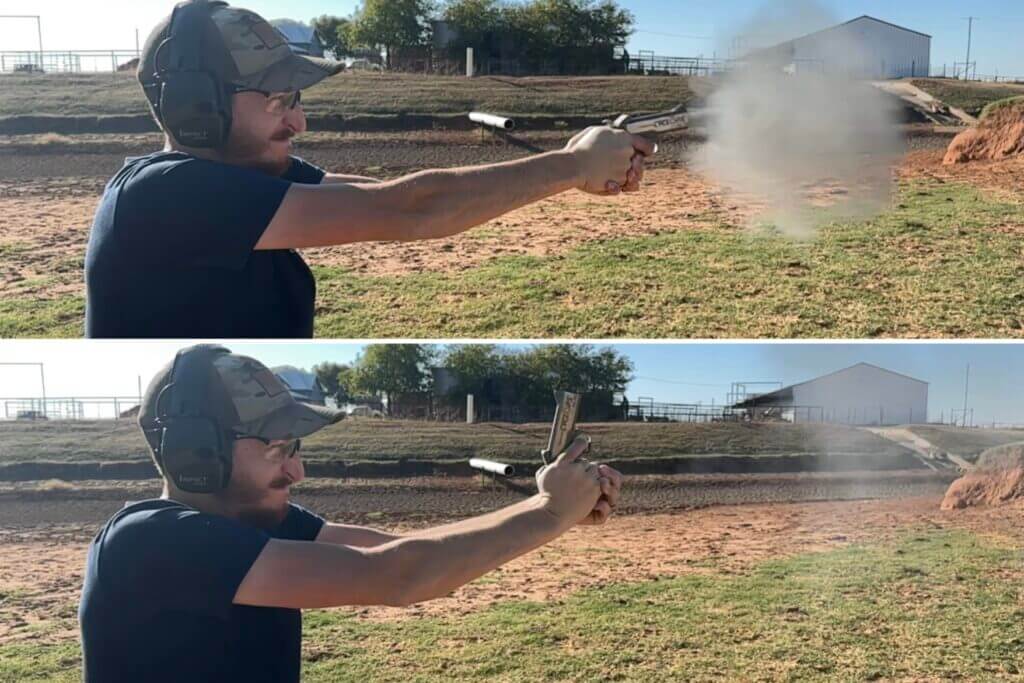 shooting a handgun