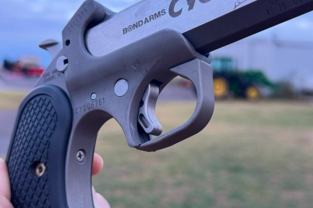 the trigger of the Bond Arms Cyclops 45-70