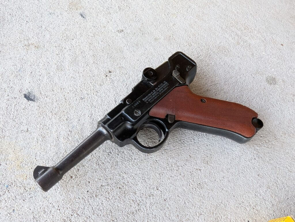 Stoeger luger on concrete 