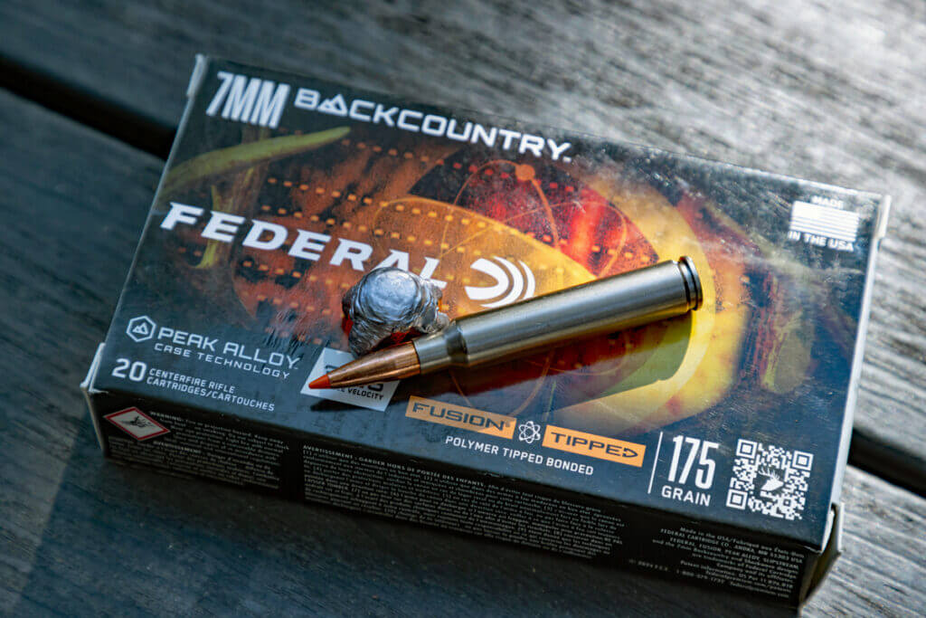Federal 7mm Backcountry ammunition with 175-grain Fusion Tipped bullet