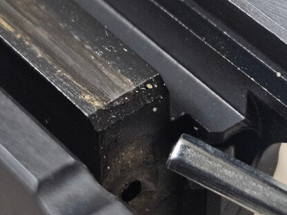 Beveled stripper rail on MAC 9 Double Stack