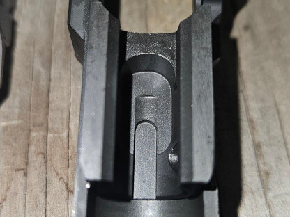 Para Clark Ramp cut and vertical impact surface of the MAC 9 double stack 1911