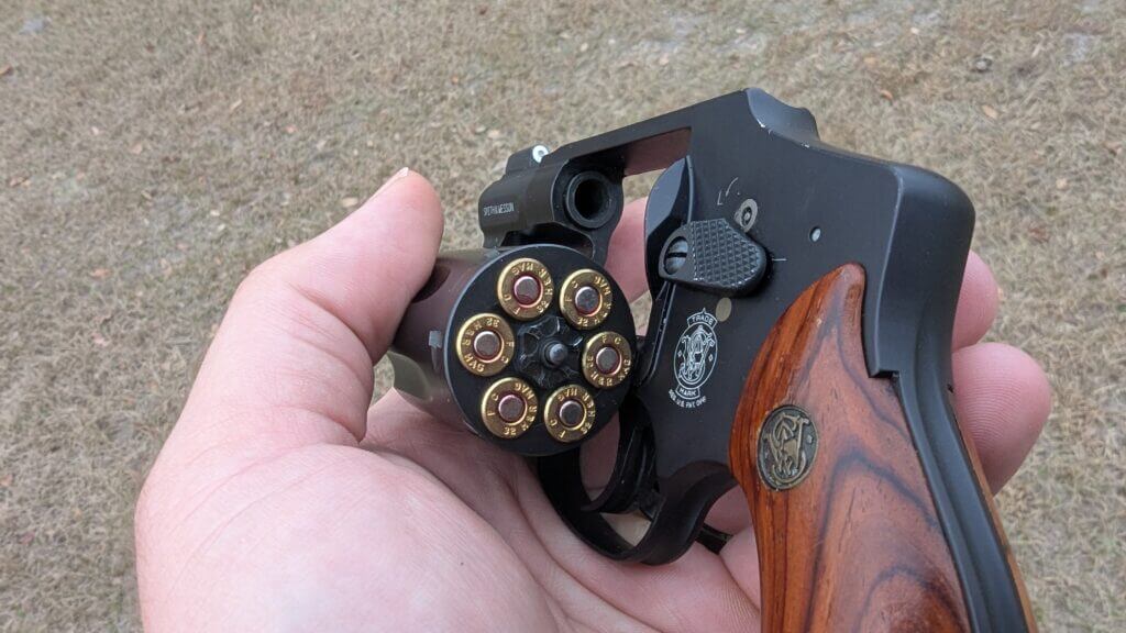 Assorted concealed carry revolvers and calibers demonstrating simple load and shoot operation