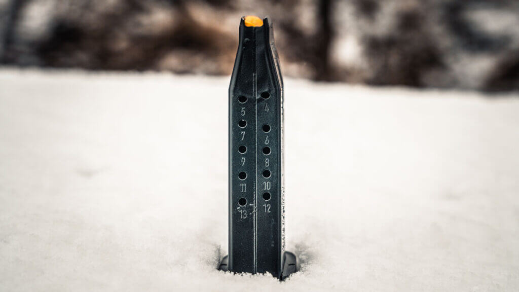 Taurus GX2 magazine showing the witness holes