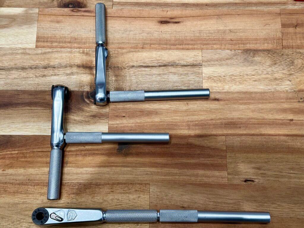 Real Avid X3 Driver closeup in its 3 different configurations.