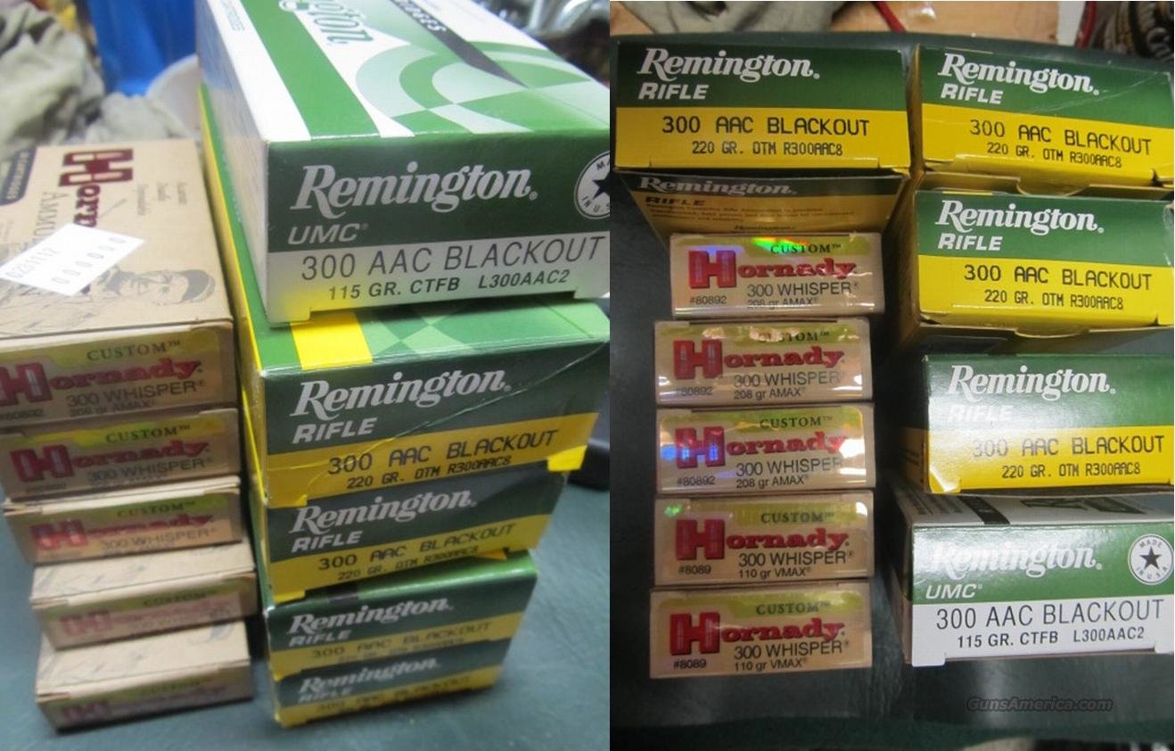 300 Blackout 200 ROUNDS Remington  Hornady Facto for sale