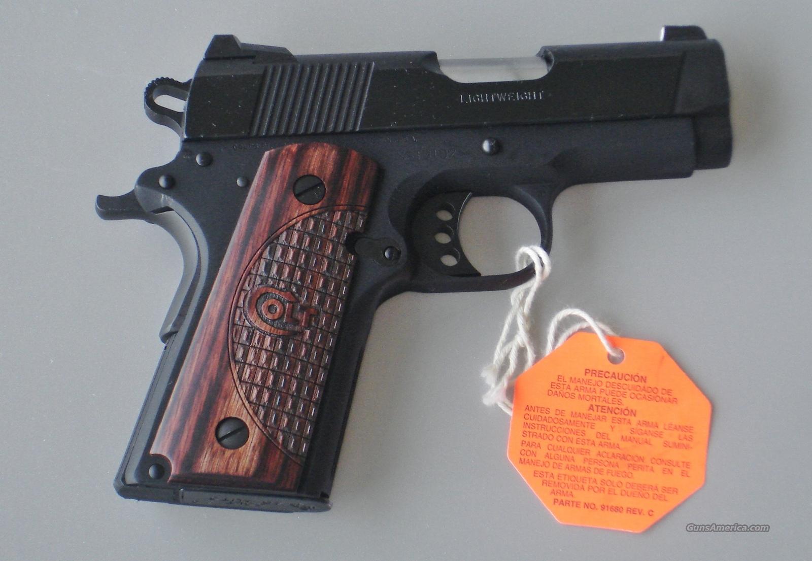 Colt New Agent XS 45 ACP Night Sights