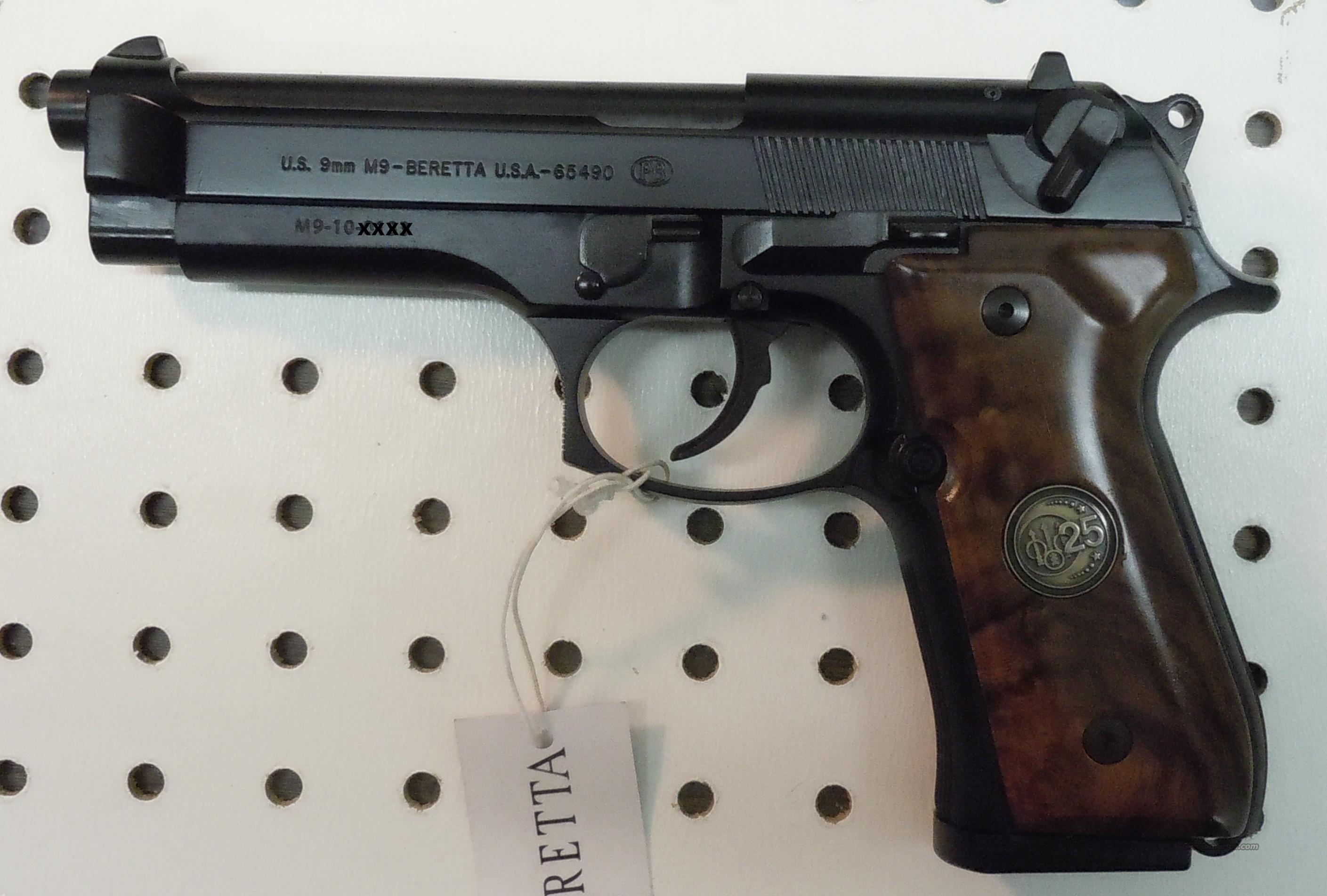 BERETTA M9 25TH ANNIVERSARY 9MM PISTOL, WOOD GR... for sale