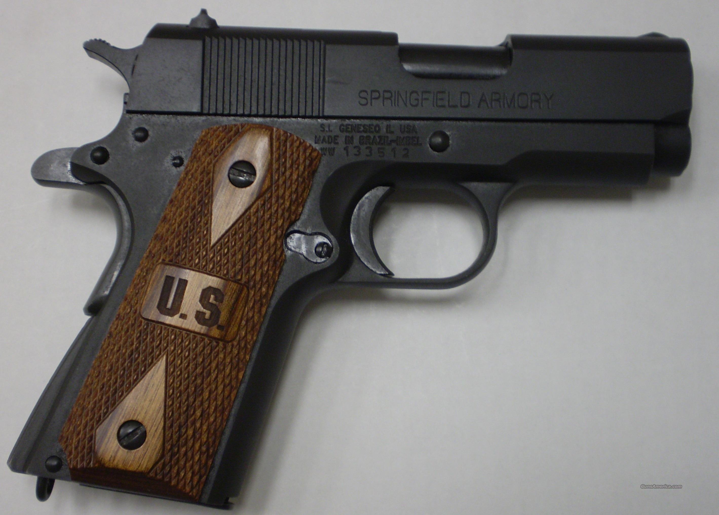 Springfield 1911 Micro Compact 45ACP U.S. Wood Grips