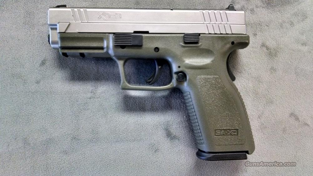 Springfield XD 9mm Stainless Slide OD Green Fra... for sale