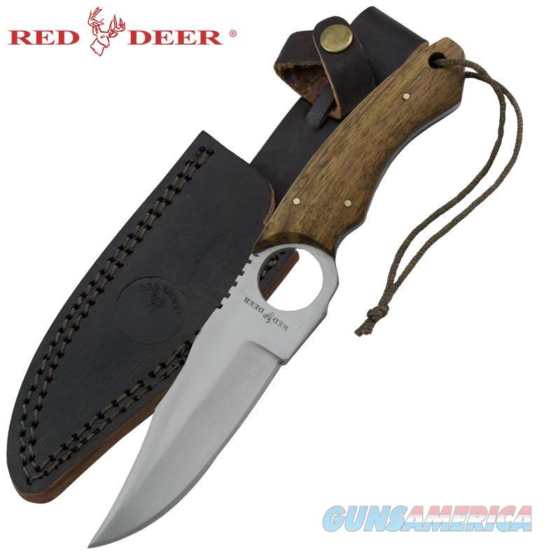 Red Deer Doe Valley Skinning Knife Dark Wood for sale