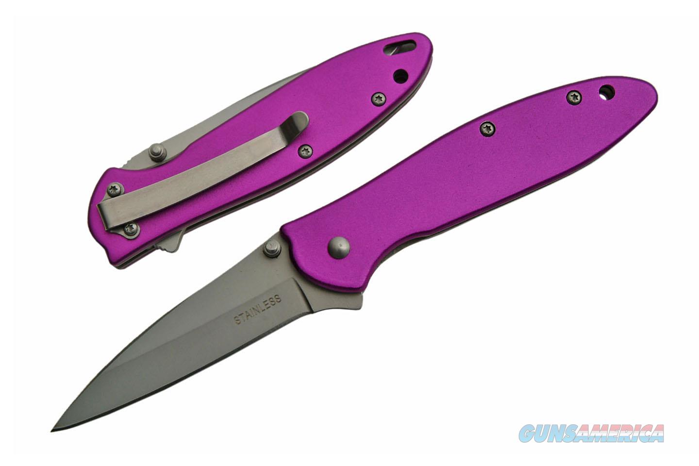 4.5" Purple Lady Folding Knife for sale