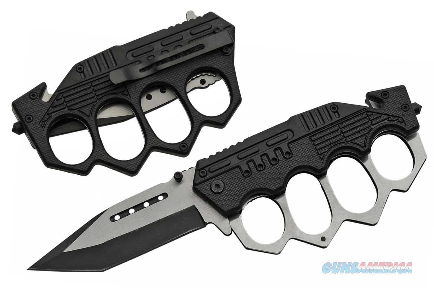 5" Combat Trench Folding Knife (Black) for sale