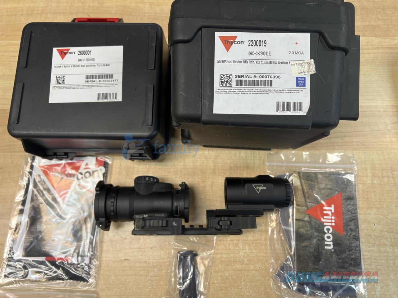 Trijicon MRO Patrol and 3x Trijicon Magnifier C... for sale