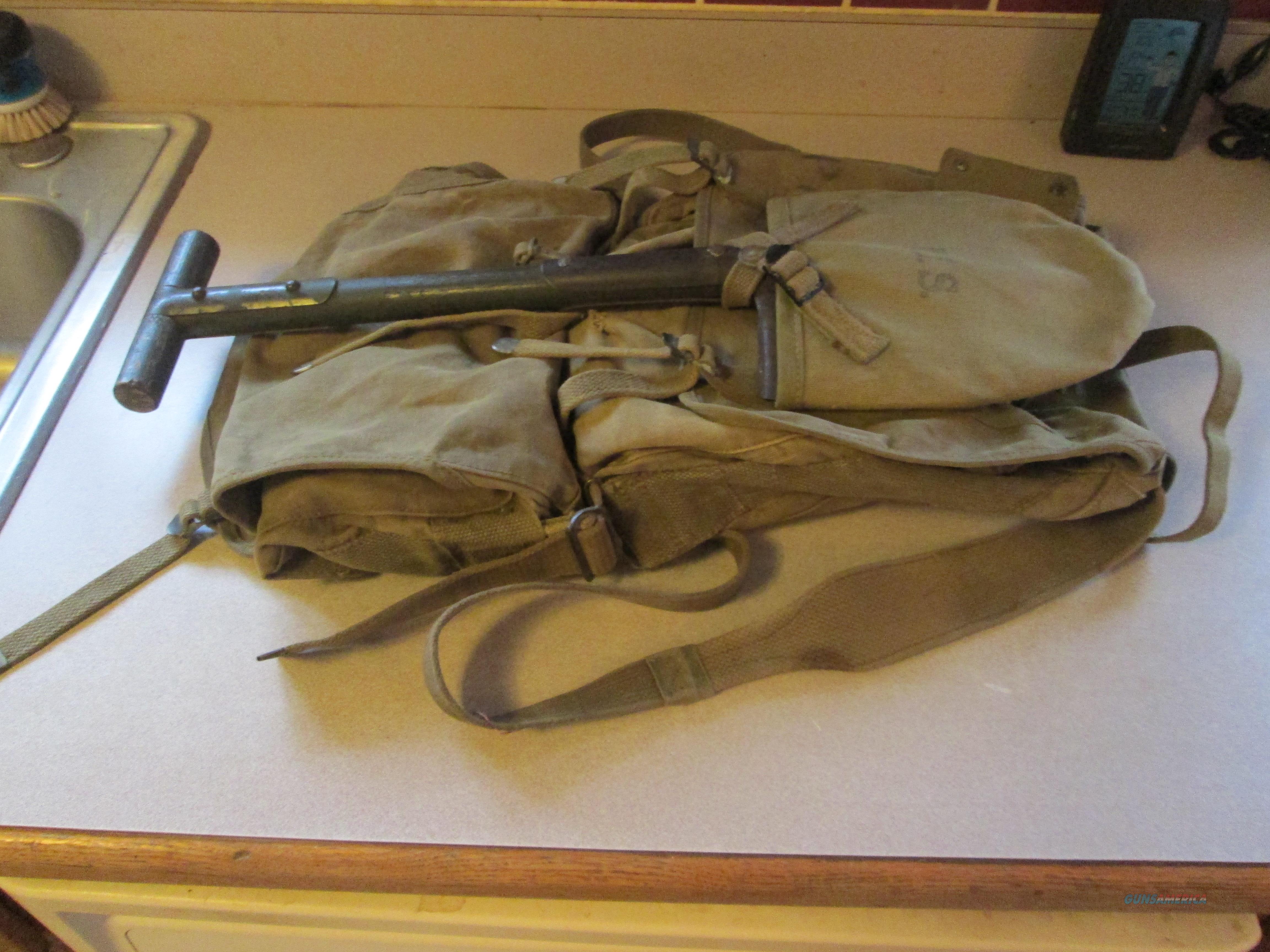 WWII USMC BACKPACK WITH SHOVEL for sale at 975143409
