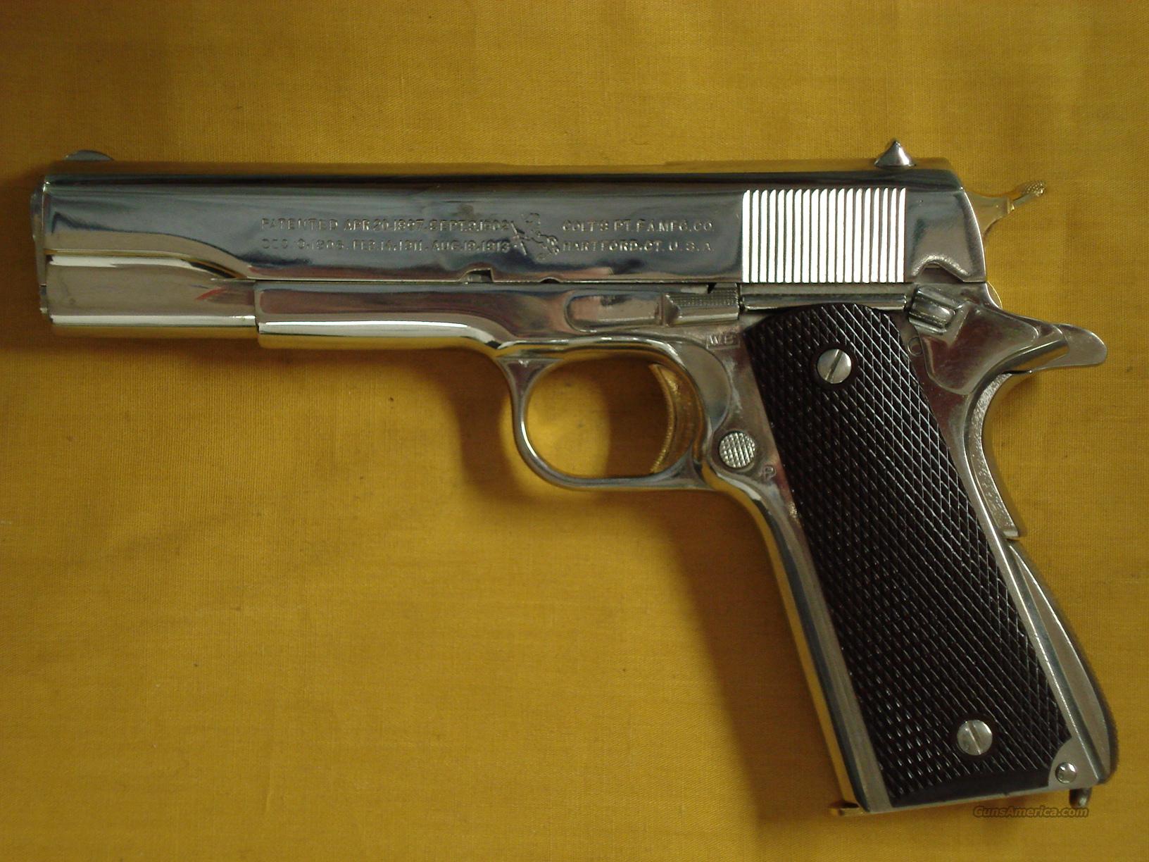 COLT 1911A1 .45ACP 5"BARREL NICKEL for sale