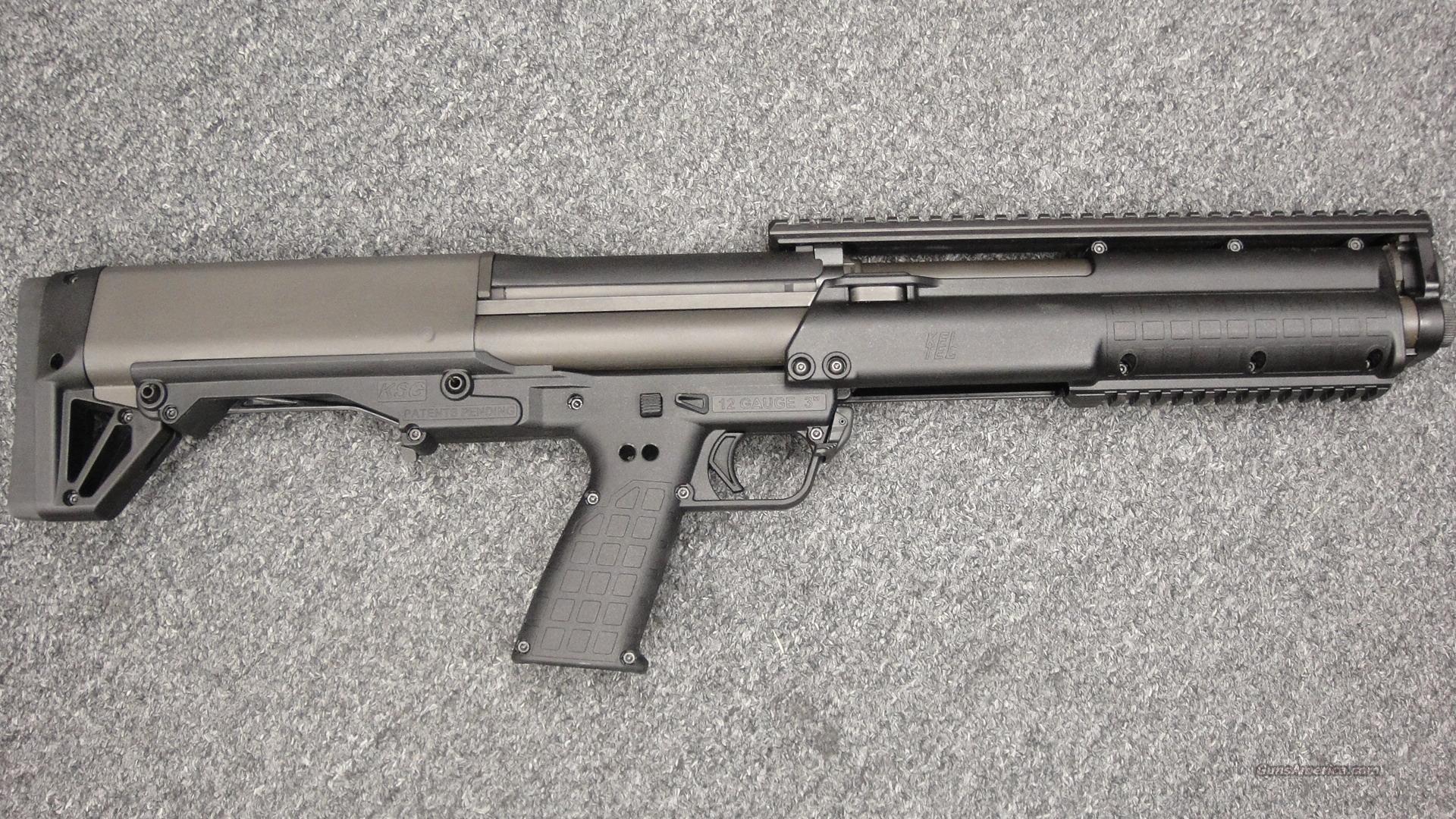 New Kel-Tec KSG in 12 gauge with an 18" barrel and 14 round capacity. 
