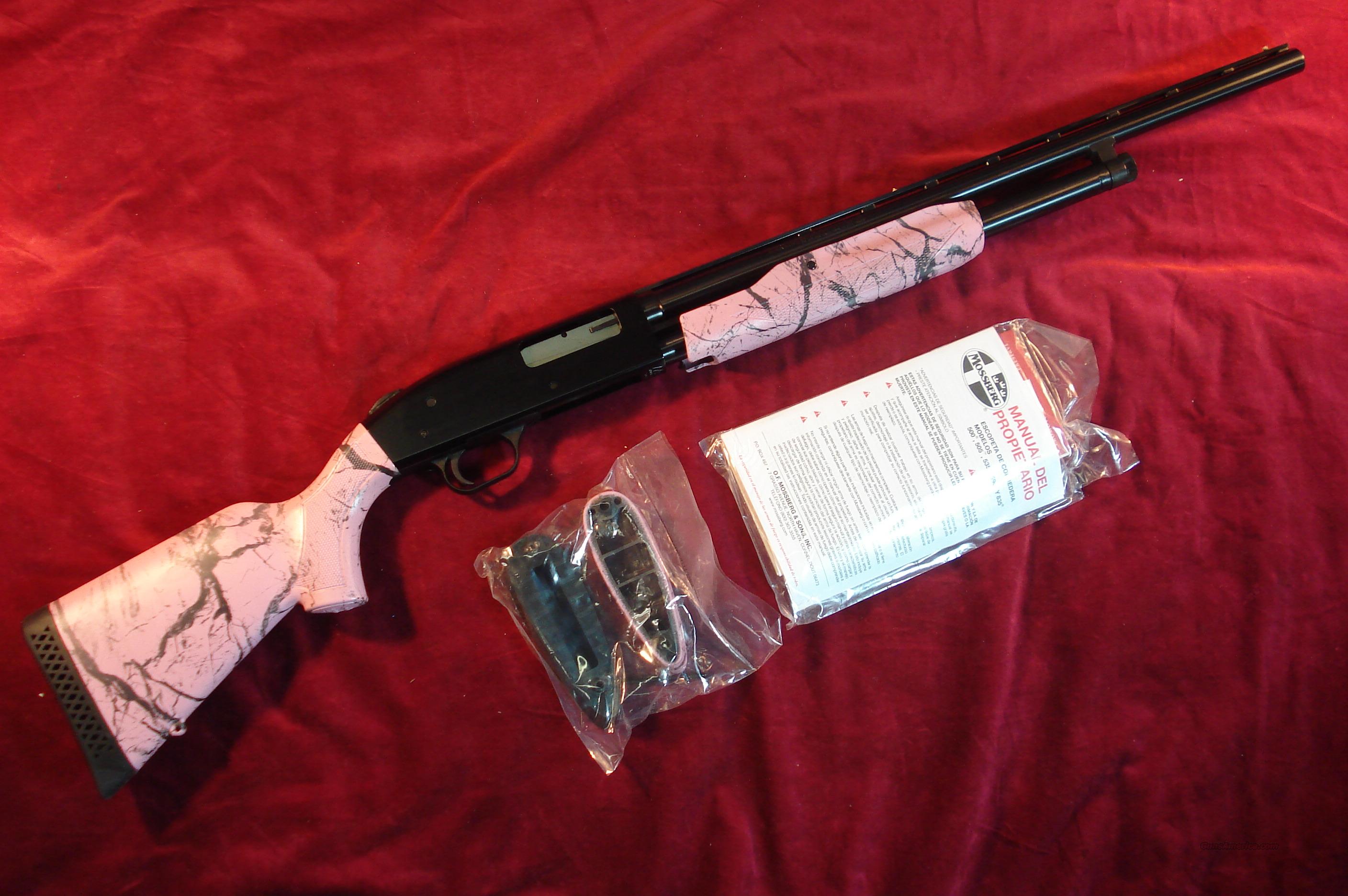 MOSSBERG SUPER BANTAM PUMP 20GA PINK CAMO NEW for sale