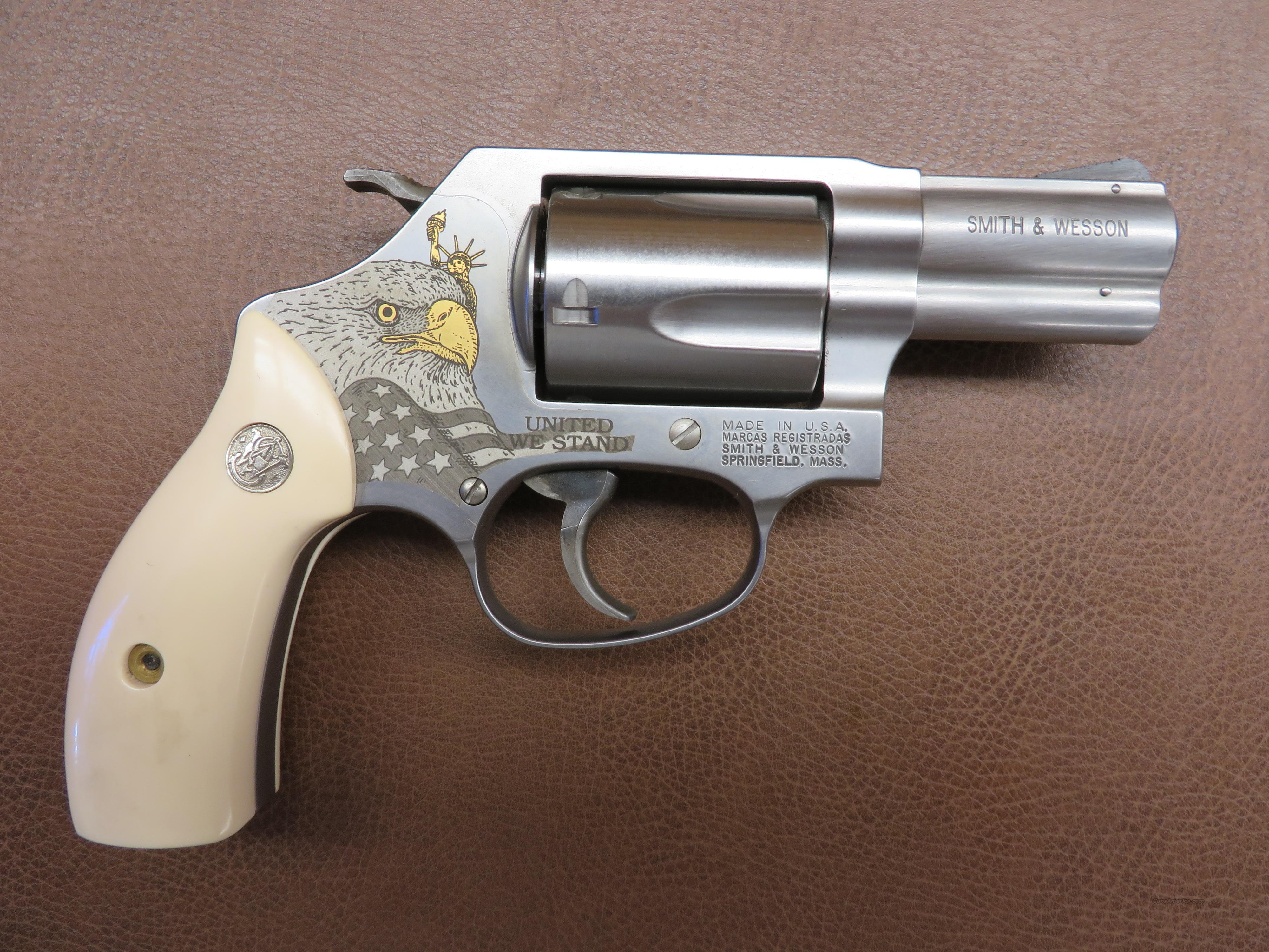 .357 Magnum with 2 inch barrel and fixed sights. 