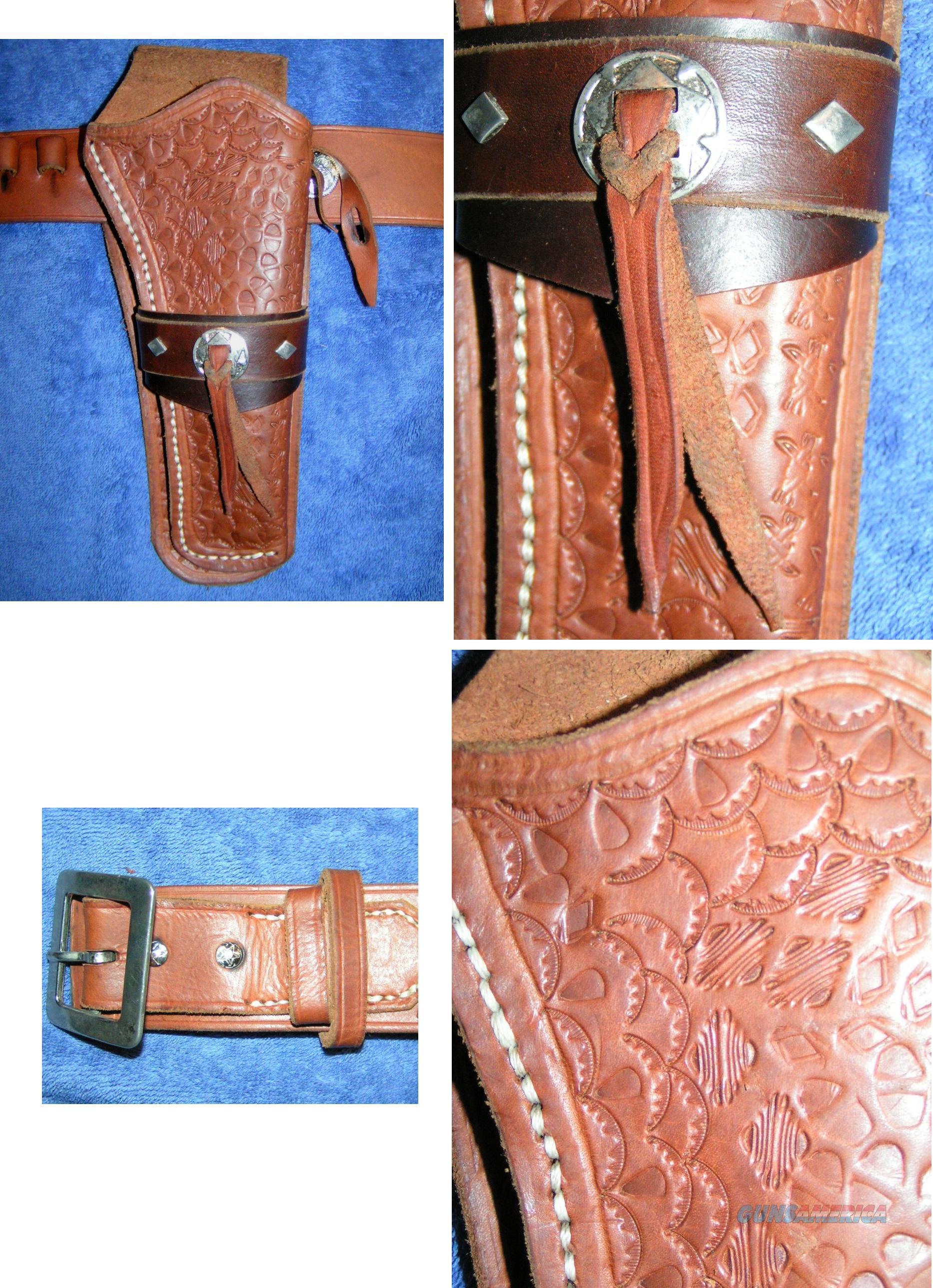 Cowboy holster with belt. Custom. Cal 4445 bel... for sale