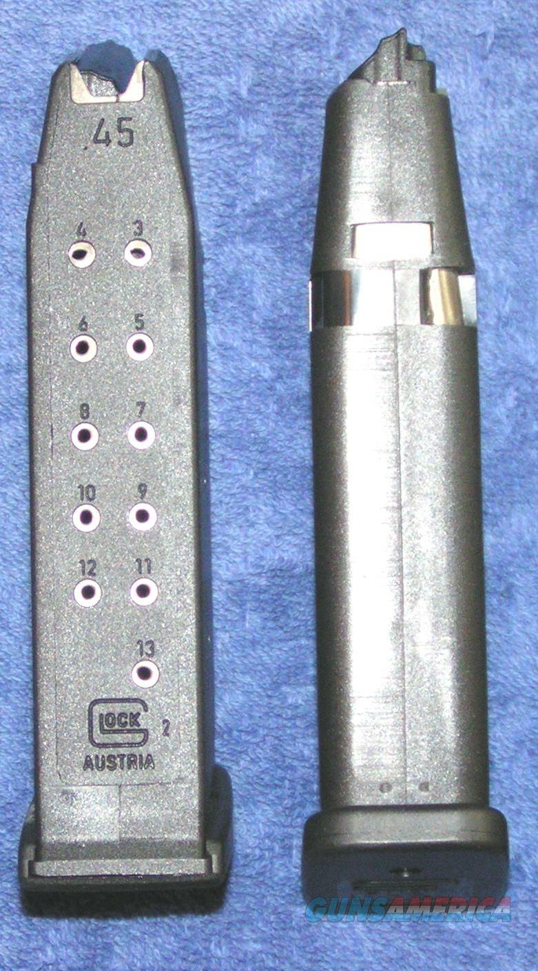 2 Glock 21 mags 13 round 45ACP factory Glock 2... for sale