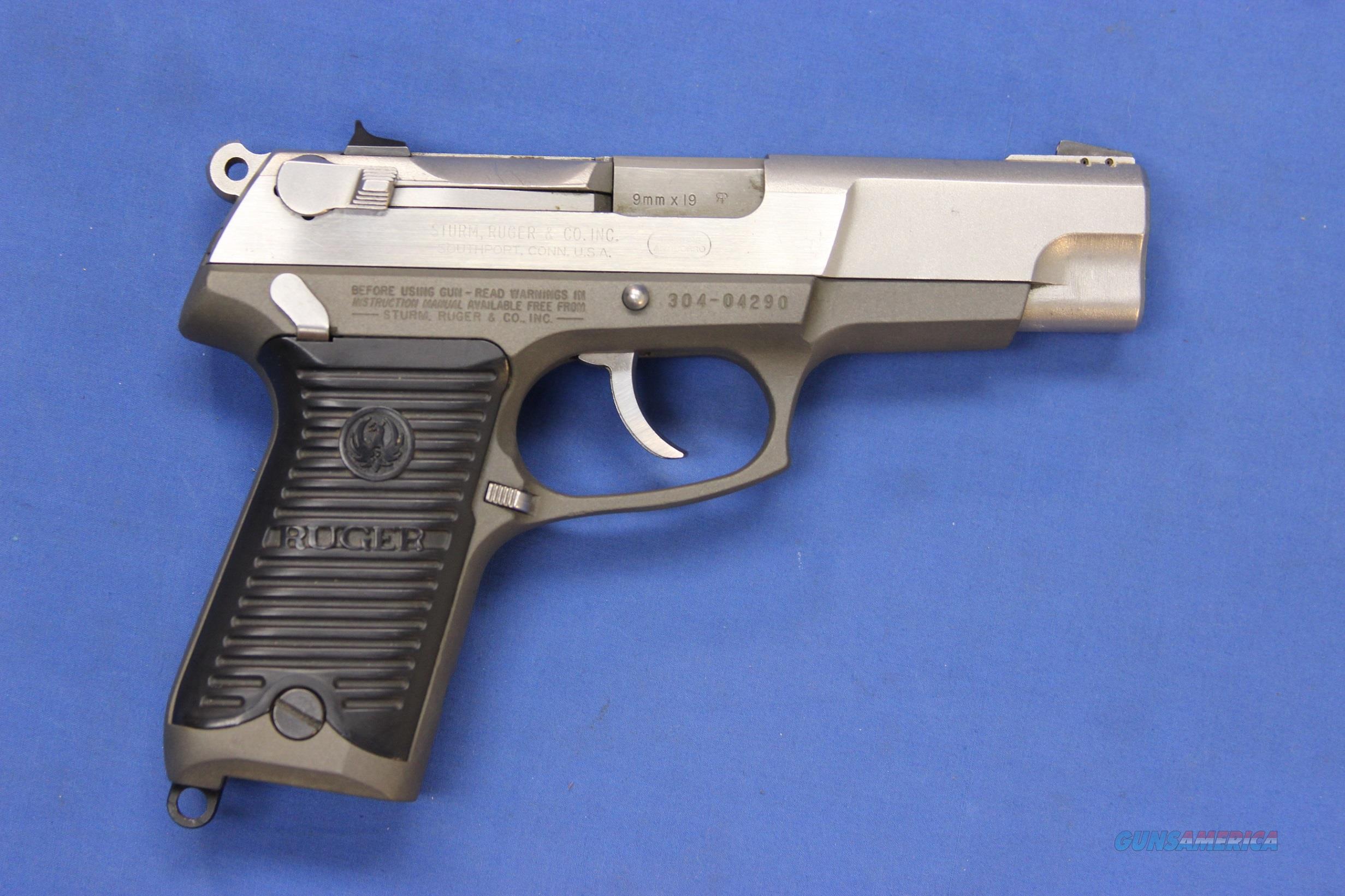 RUGER P85 MK II STAINLESS 9mm w/5 MAGAZINES for sale