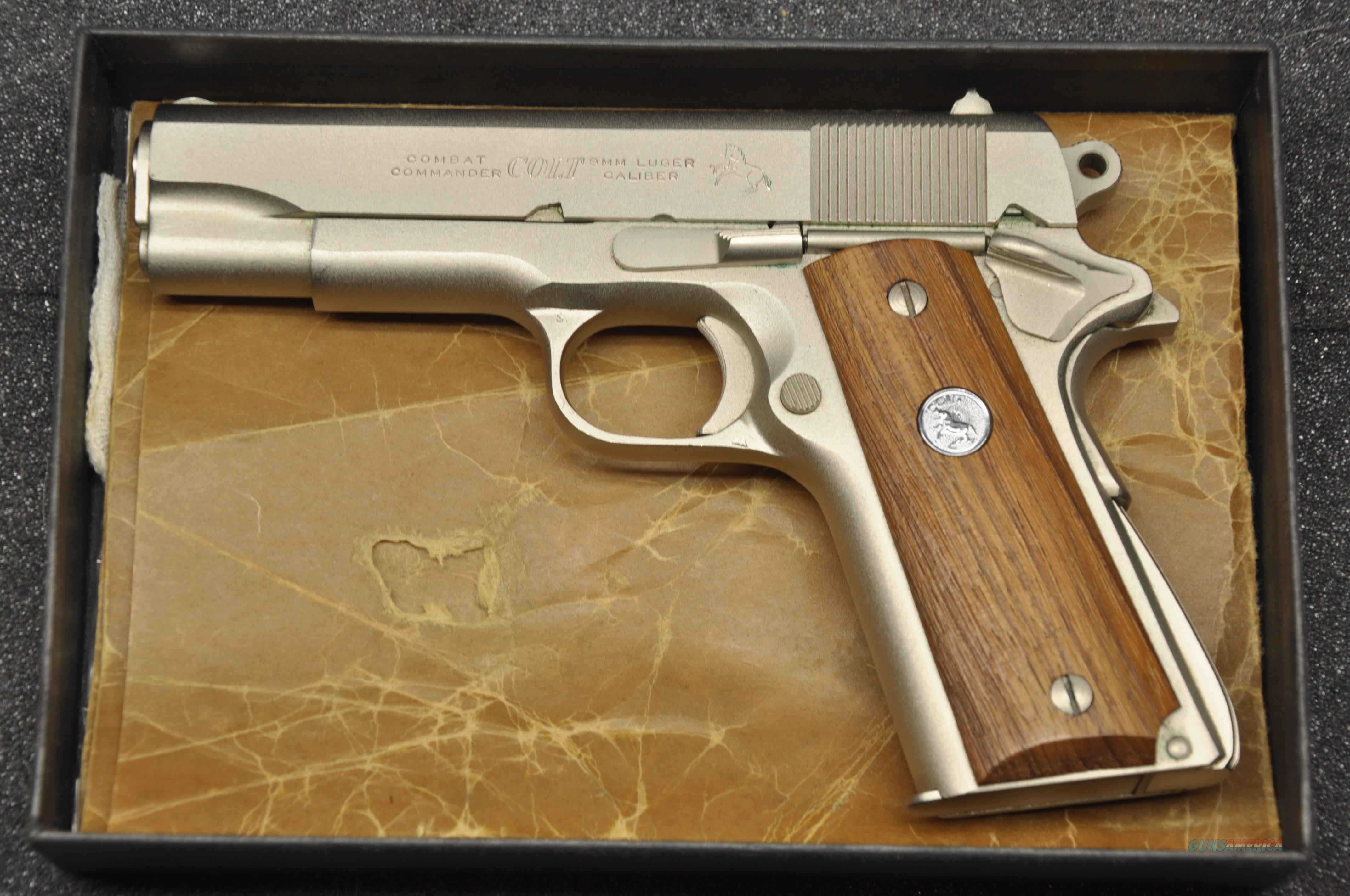 Colt Commander Satin Nickel 9MM for sale