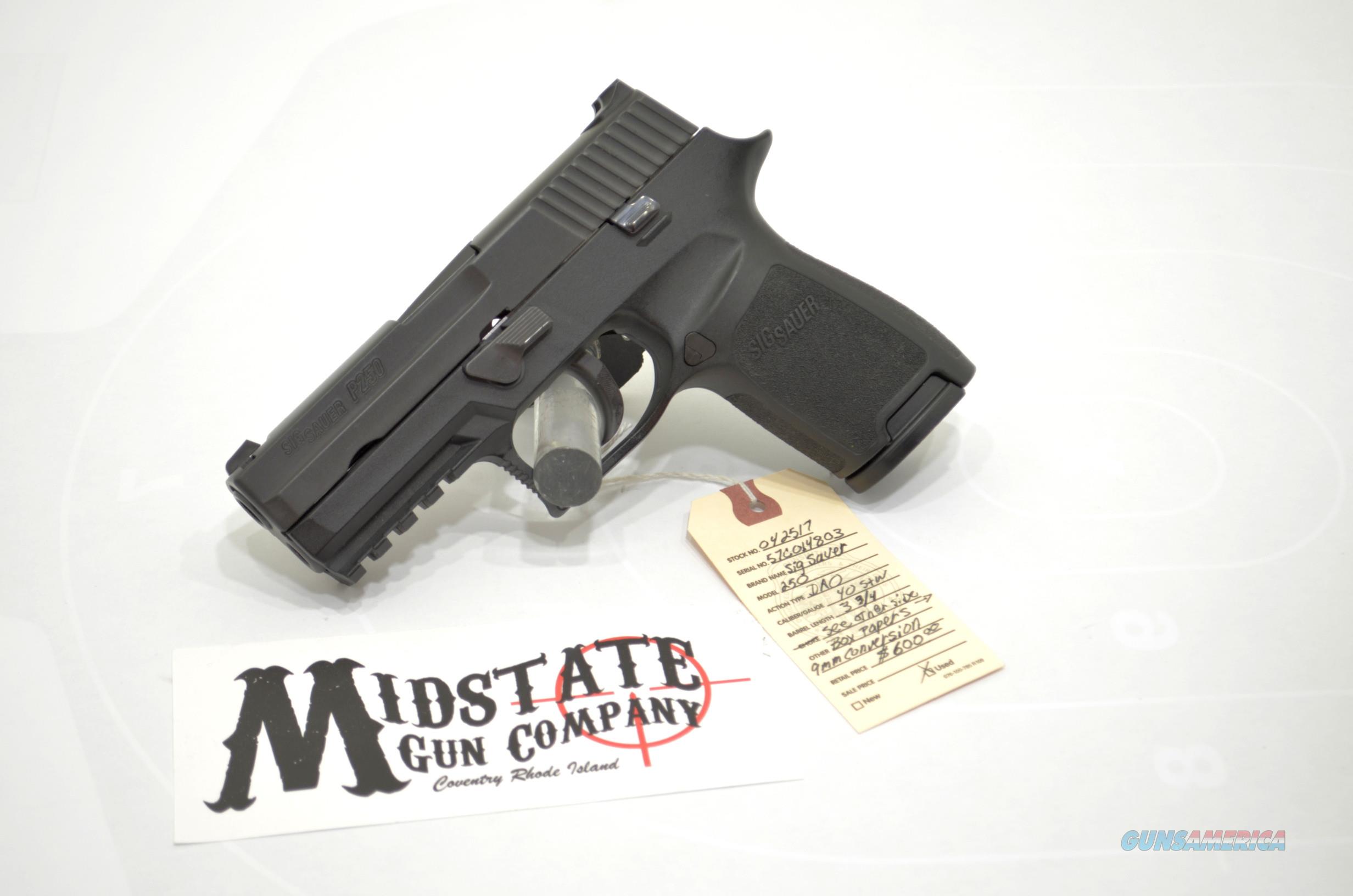 Sig Sauer P250 .40cal with 9mm conversion kit for sale